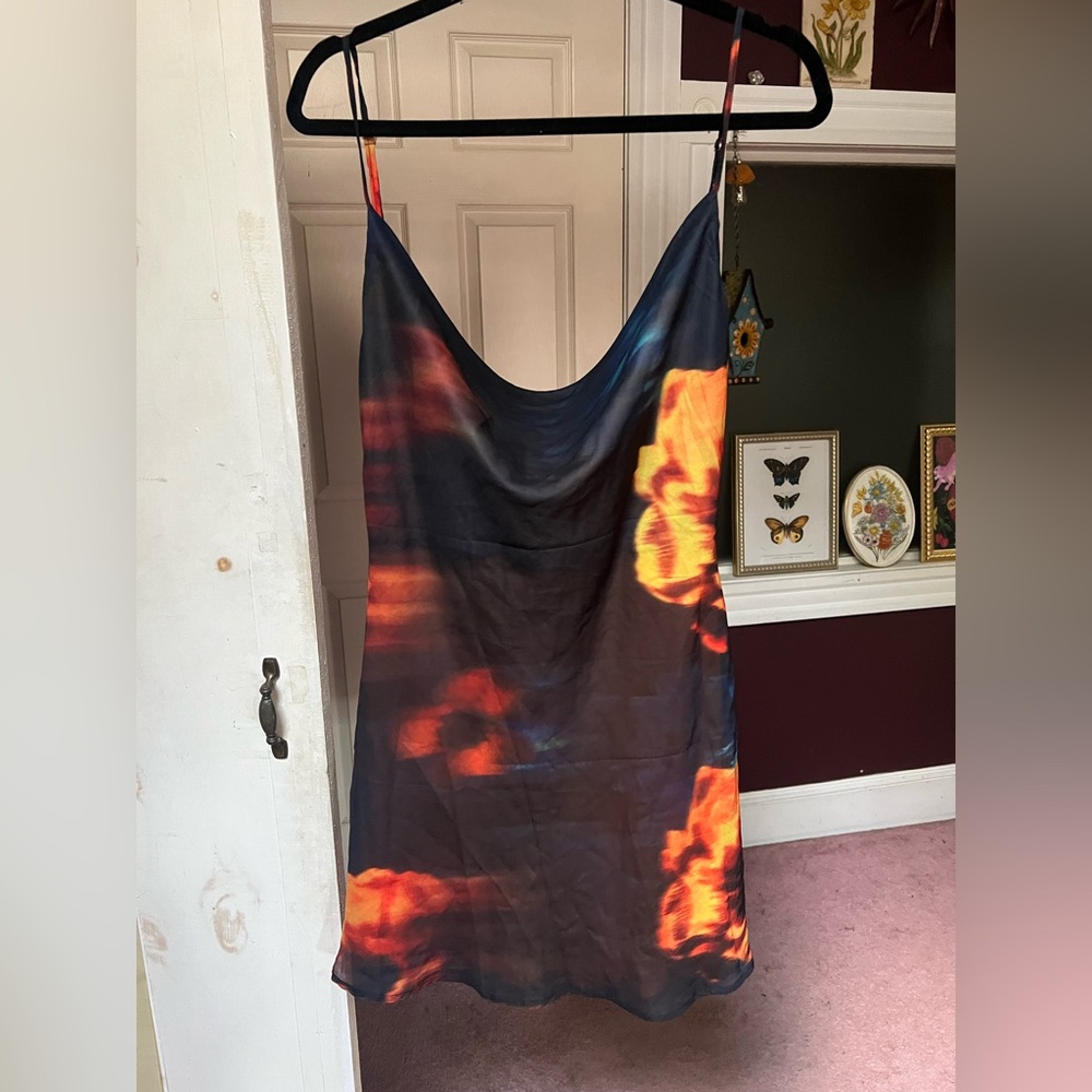 Meshki Black and Orange dress